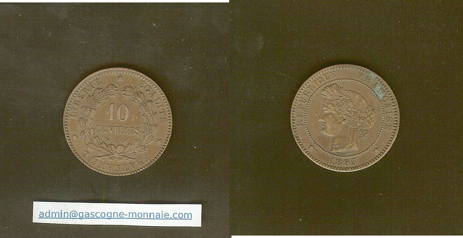 10 centimes Cérès 1895 Paris SUP